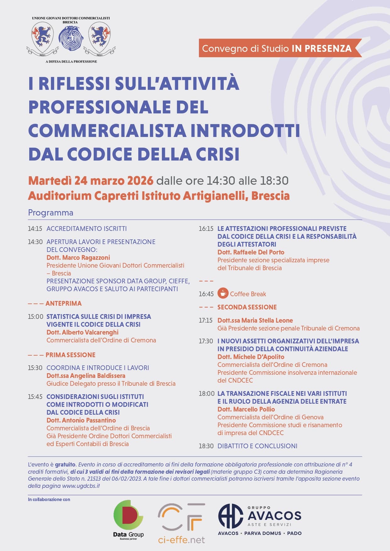 Locandina UGDC 24.03.2026